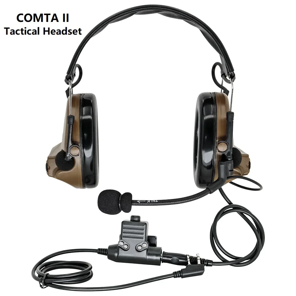 Наушники HEARING TACTICAL COMTA, защита слуха, тактические наушники COMTA II с шумоподавлением, наушники для страйкбола и стрельбы