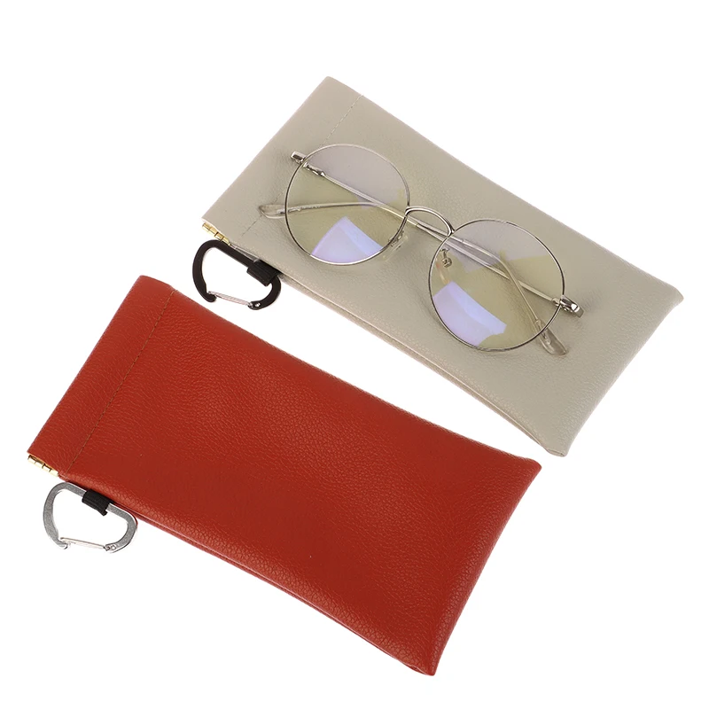 

Soft PU Glasses Bag Sunglasses Case Carrying Bag Automatic Closed Eyewear Pouch Earphone Data Cable Storage Protective Cover