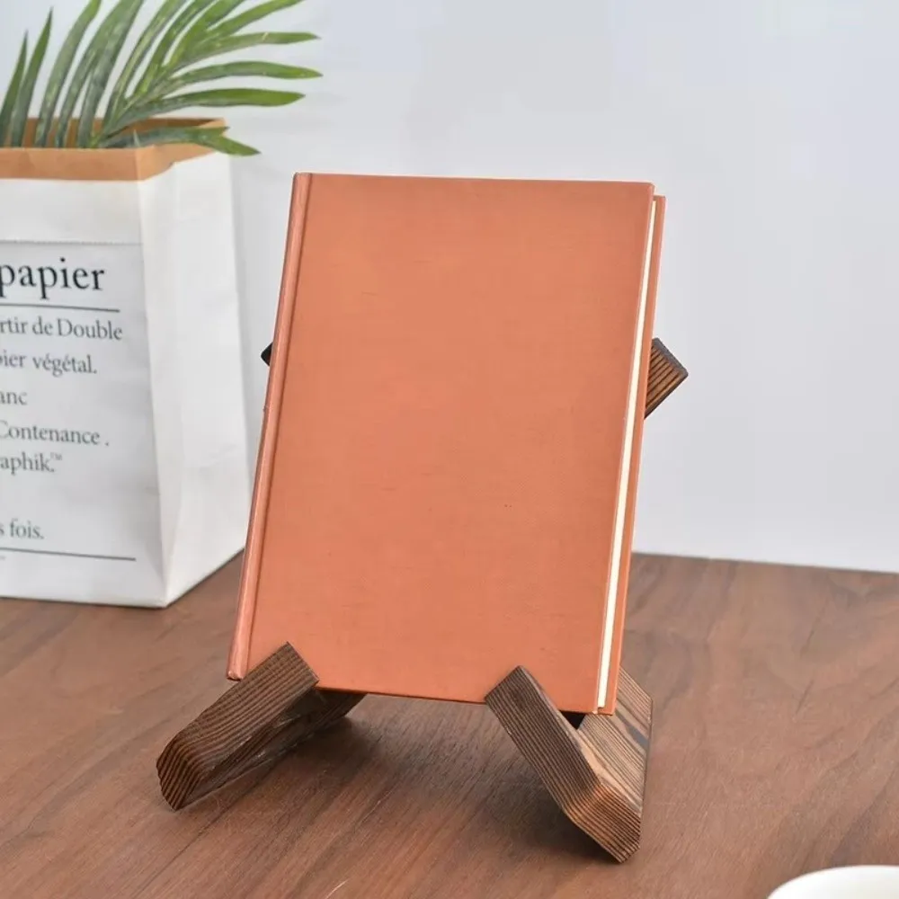 Wooden Wooden Recipe Holder Hanging Display Menu Display Stand Bookend Function Cookbook Bookshelf Dining Room Kitchen