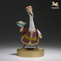 Copper Craft Chinese Cartoon Film Kung Fu Panda Animal Figurines Mr.Ping Statue Sculpture Ornament Desktop Decor Art Collection