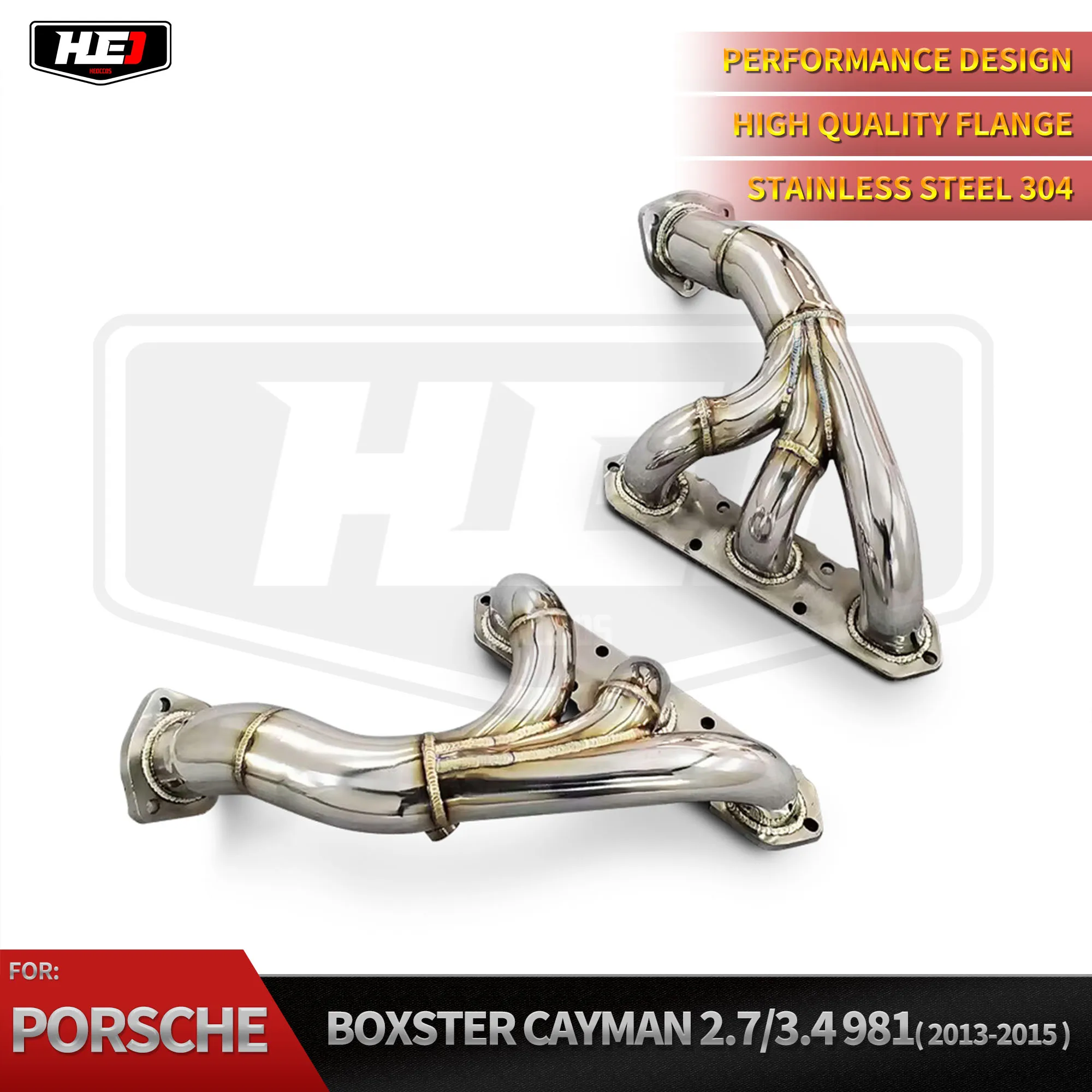 

HEO for Porsche Cayman/Boxster 981 2.7L 3.4L Free Flow Exhaust Manifolds Headers Straight Pipe