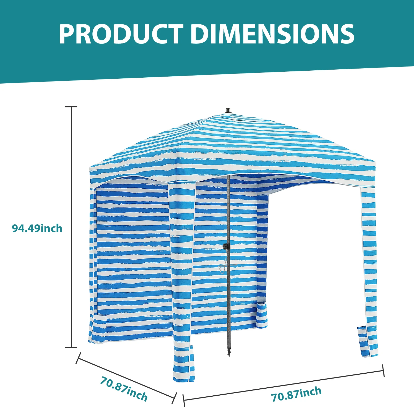Top vent design on beach canopy