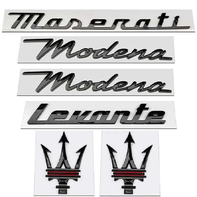 Logotipo de palabras y letras para maletero trasero de coche, pegatinas con emblema, pegatina para Maserati Modena Levante Quattroporte Ghibli, accesorios