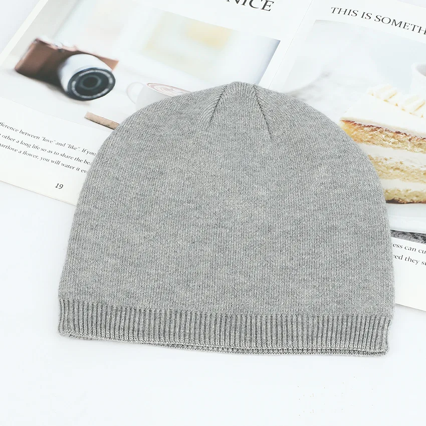 New Unisex Autumn Hat Solid Color Wool Cap Warm Soft Beanies Winter Hat For Women Outdoor Female Skullies Bonnets Gift Wholesale