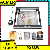 ACMER P2 33W Laser Cutter Engraving at 30000mm/min Ultra-silent Auto Air Assist 0.01mm Engraving Accuracy App Control 420*400mm