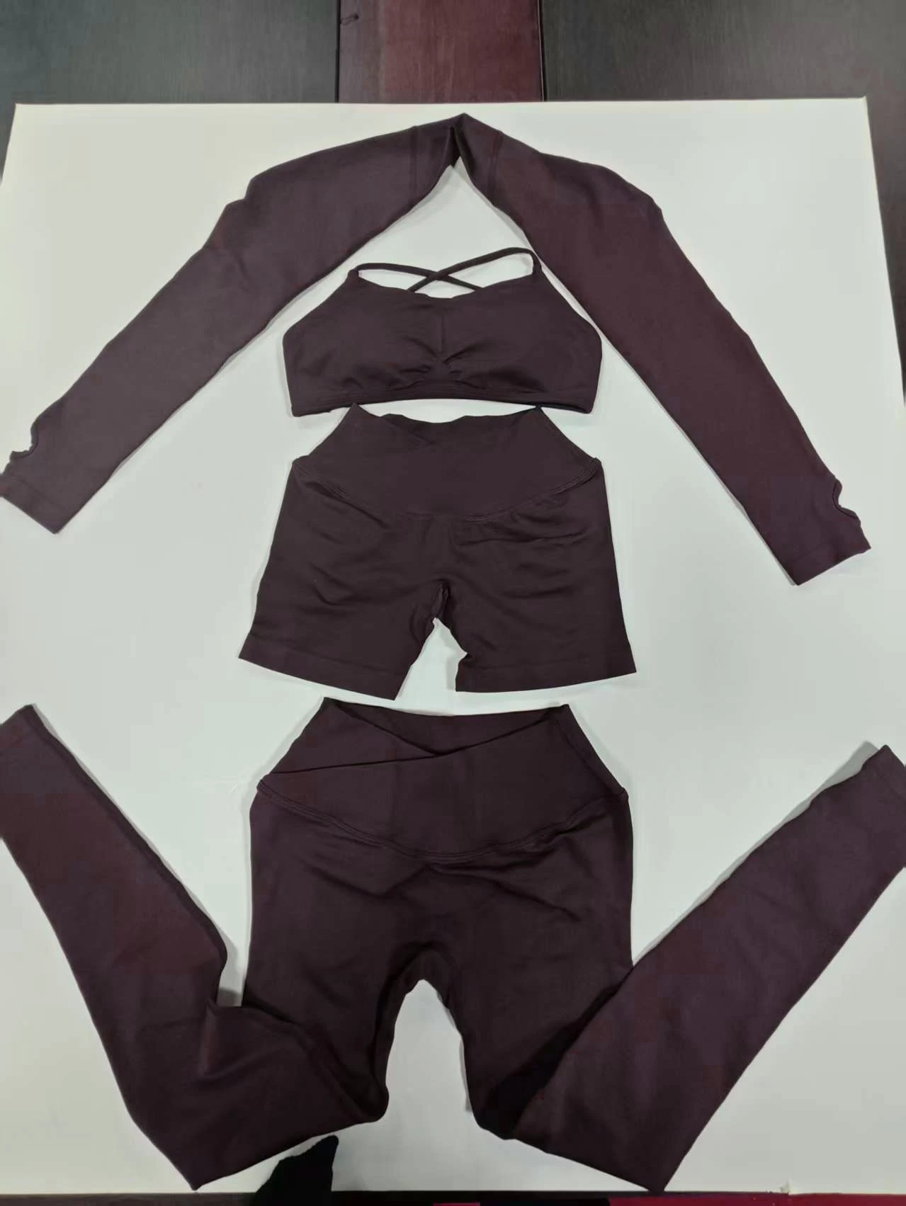 2/3PCS Seamless VDfvision Women Sportswear Yoga Set Workout Clothes Gym Legging Fitness Bra Long Sleeve Top Athletic Wear XP126 image 5