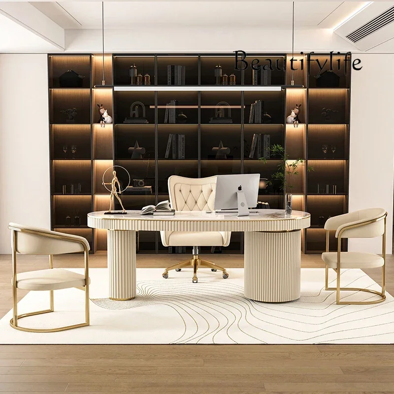 

X Vintage Standing Room Computer Desk Gaming Organizer White Bedroom Bed Dressing Study Office Table Modern Backyard Furniture