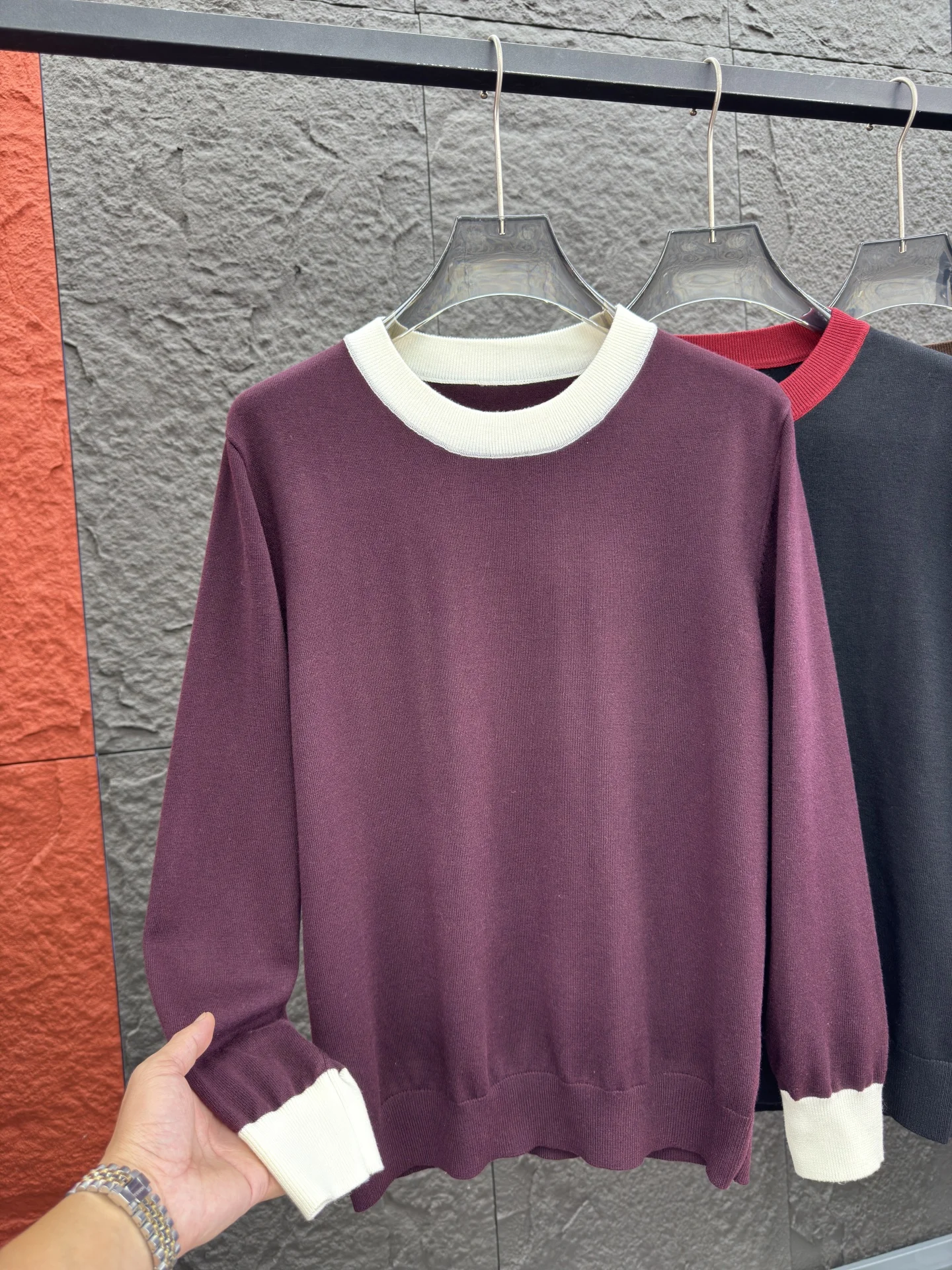 

Мужской вязаный свитер Svip Cabinet 6200, повседневный круглый светр Ne Color Blo из смеси шерсти, удобный теплый свитер для отдыха на осень...