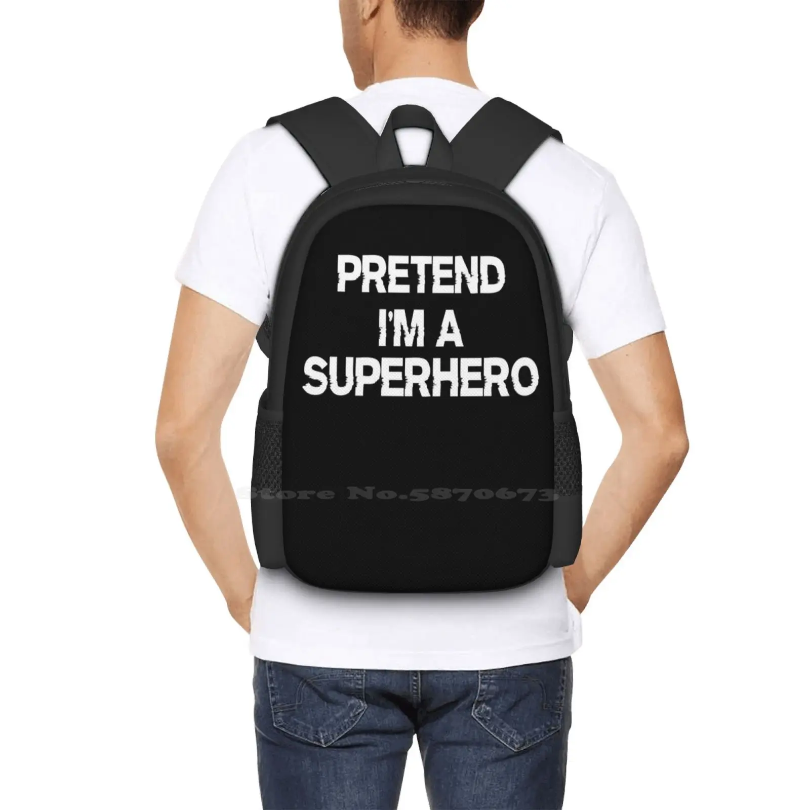 Fai finta di essere un supereroe Costume pigro veloce zaino regalo per il giorno della festa di Halloween per borsa da viaggio per Laptop da scuola per studenti zucca spettrale