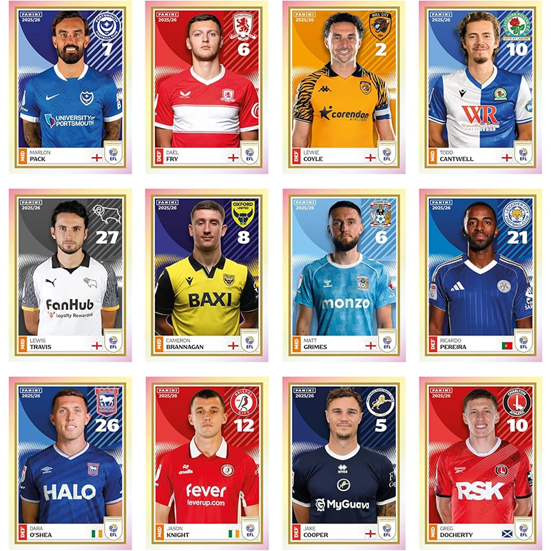 2026 New Panini EFL Collection Sticker X36 Packs in Stock FAST SHIPPING