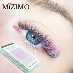 White-haired Colorful Pointed Double-color Eyelash 0.07 Soft Curled Bright Color 8-13 Single Grafted False Eyelash