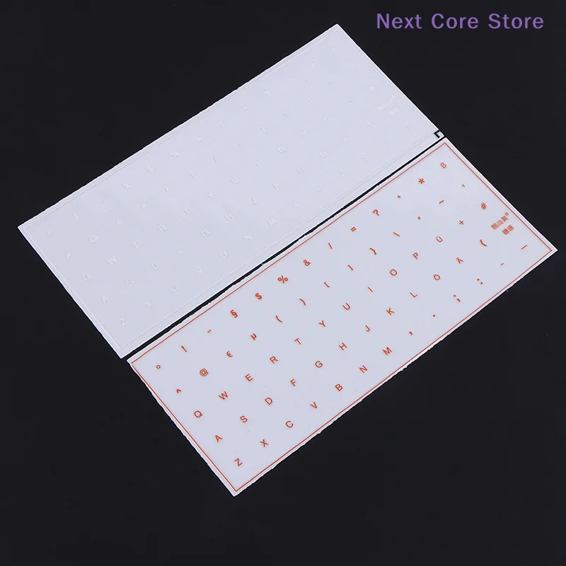 ملصق مفاتيح للكمبيوتر المحمول المكتبي، طبقة واحدة مع ملاقط، ملصق لوحة المفاتيح الألماني المدموع، ملصق شفاف عالمي