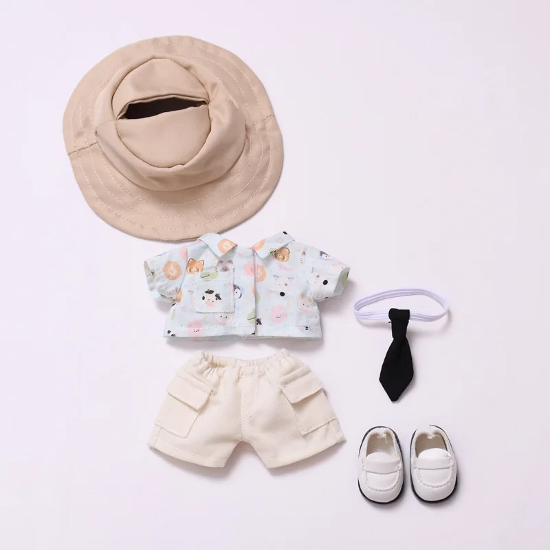 LABUBU 第1世代～第3世代用 15cm 17cm カジュアルネクタイ 漫画風アニマル パーティー ウサギ柄セット お遊び風スタイル 外出着