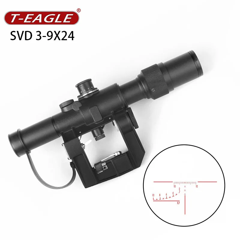 SVD 3-9X24 Hunting Rifle Scope Spotting Tactical Riflescope Optical PCP Airsoft Sight Strongly Shock Proof Collimator