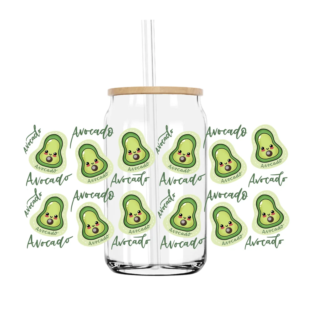 

Cute Friut 16OZ UV DTF Cup Wrap Transfers Stickers Custom Labels DIY Durable Waterproof Logo For Libbey Glass Can