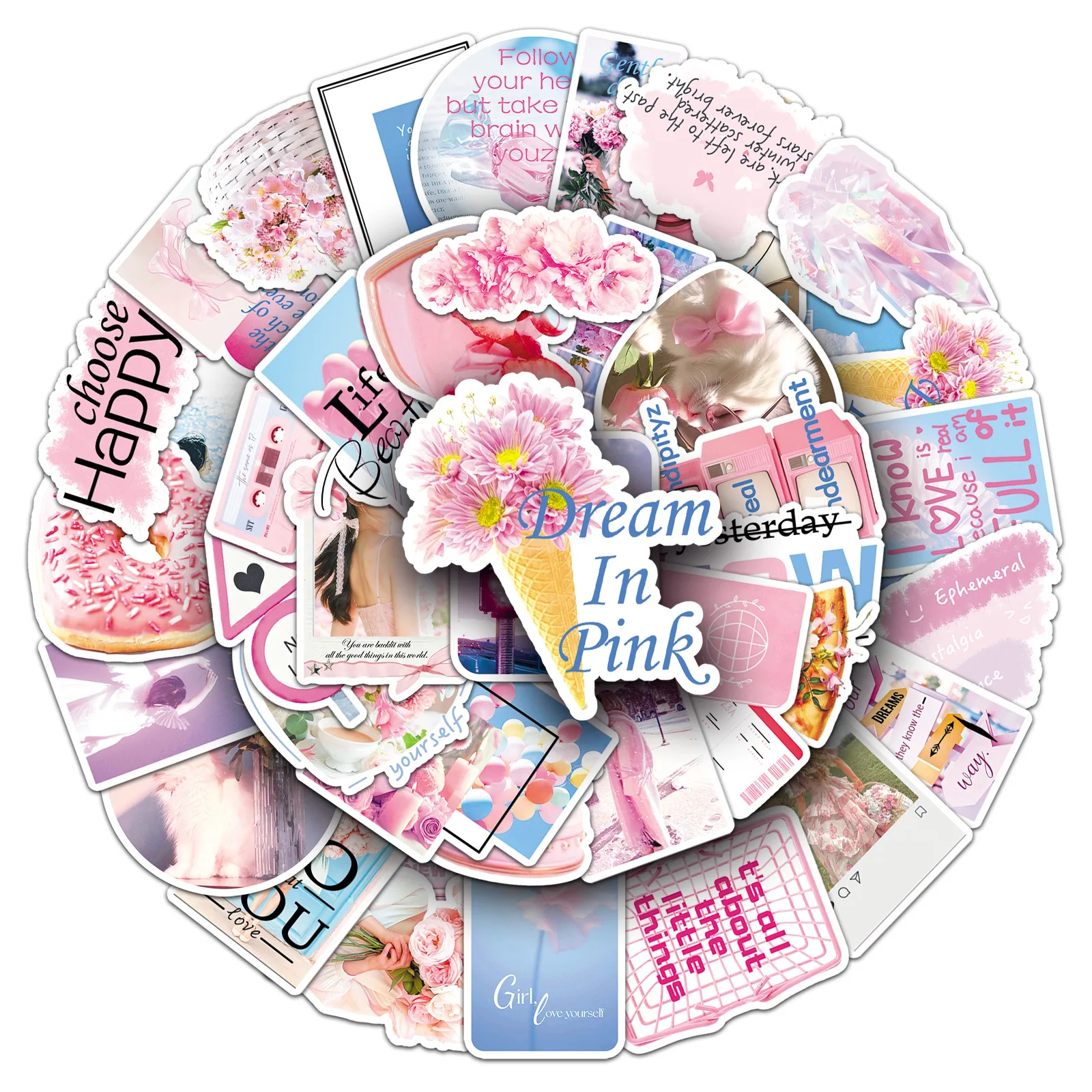 10/50 pçs rosa encontro ins estilo graffiti adesivos engraçado criativo dos desenhos animados decalque diy bagagem telefone guitarra copo clássico criança brinquedos