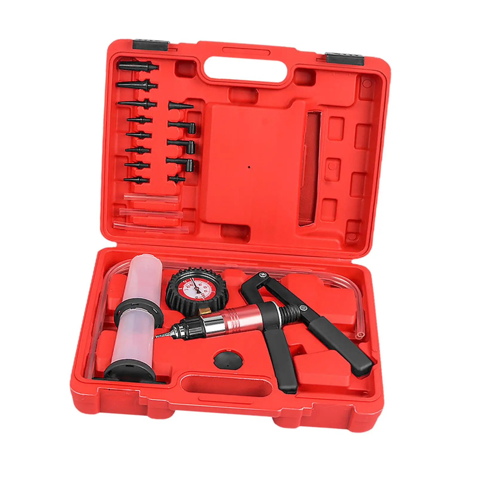 Handheld Automotive Vacuum Pump Tester Kit for Vacuum Solenoid Valves Versatile with protected Case Brake System Bleeding Tool