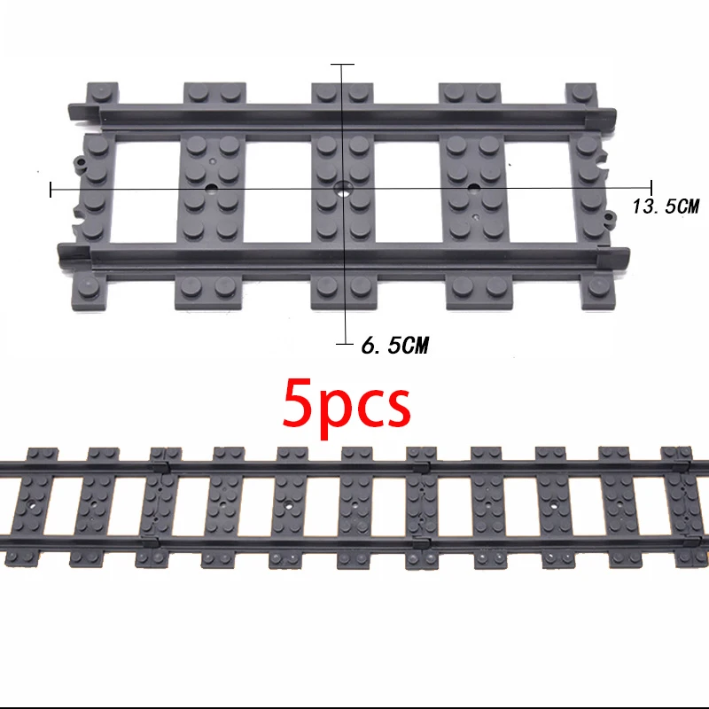 Stad Treinstation Platform Verkeerslicht Grot Flyover Tracks Rechte Gebogen Rails Bouwsteen Bakstenen Technisch Creatief Speelgoed