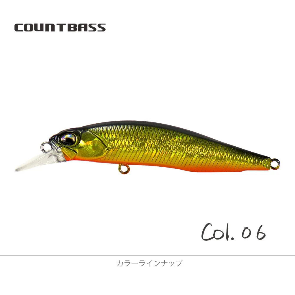 COUNTBASS Minnow 63 mm 5 g (2,48 Zoll 0,18 Unzen) langsam sinkender Shad-Angel-Wobbler aus Kunststoff, Barsch, Leurre-Angler-Köder – Detail 15