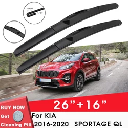 Car Wiper Blade Front Window Windshield Rubber Silicon Refill Wiper For KIA SPORTAGE QL 2016-2020 LHDRHD 26