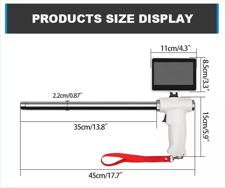 Upgrade Visual Endoscope Sperm  Artificial Insemination Device Animal Cattle Cow Artificial Digital AI For Cow Goat Sheep