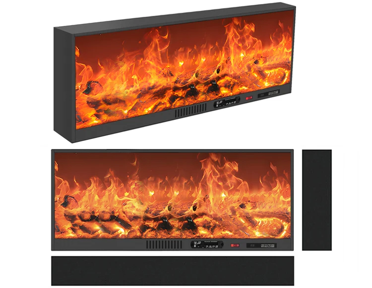 Description Picture 4 of itemLed Decor Multicoloured Flame Living Room Background Electric Fireplace 150*18*40cm