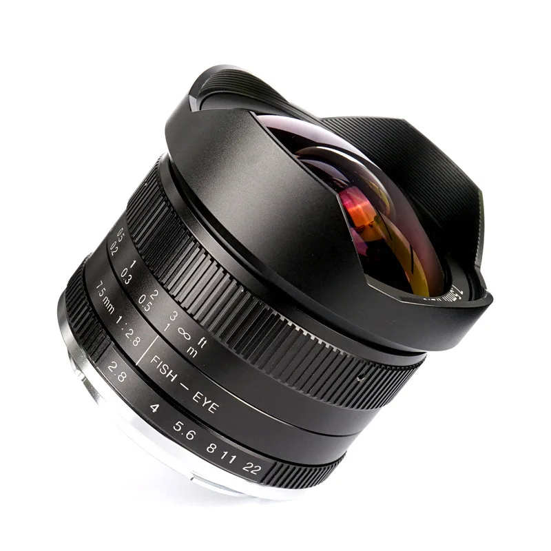 2.8 Fisheye lens Micro single portrait wide-angle fixed focus M43 is suitable