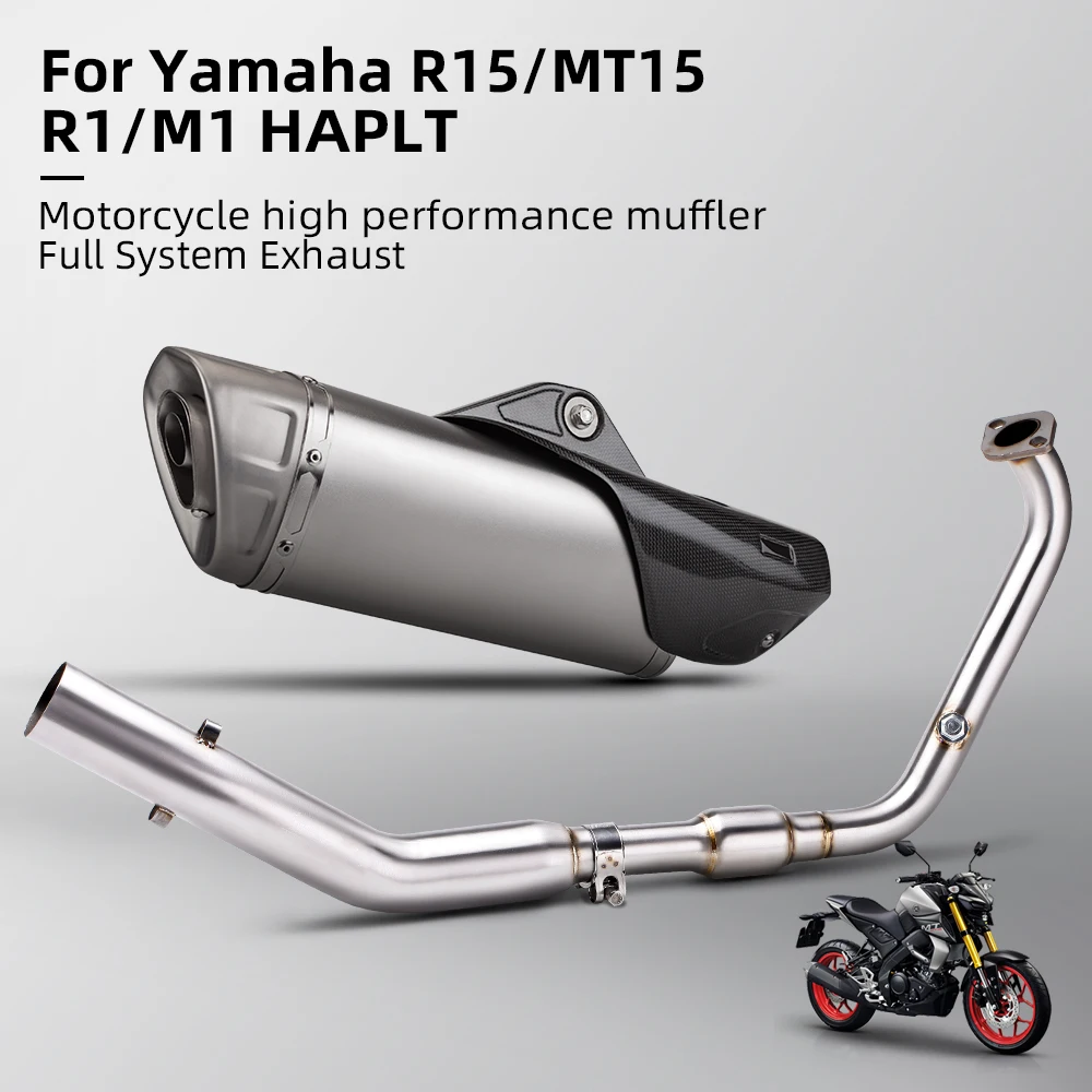 

M1 Full Systems Exhaust Motorcycle Front Pipe Modified Moto Slip on For R15V3/V4 R15 MT15