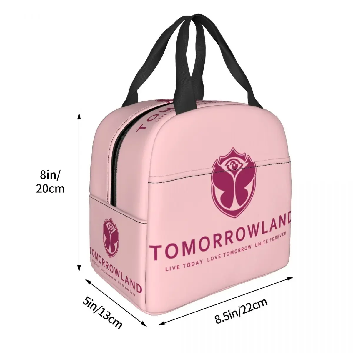 Tomorrowland Thermal Insulated Lunch Bags Women Belgian Music Festival Reusable Lunch Container for Outdoor Picnic Food Tote Box