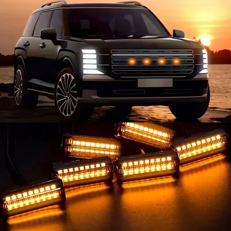 

18LED передняя решетка для Hyundai Palisade 2022-2026 автомобильные дневные ходовые огни колеса лампа для бровей для пикапа Offroad 12 В