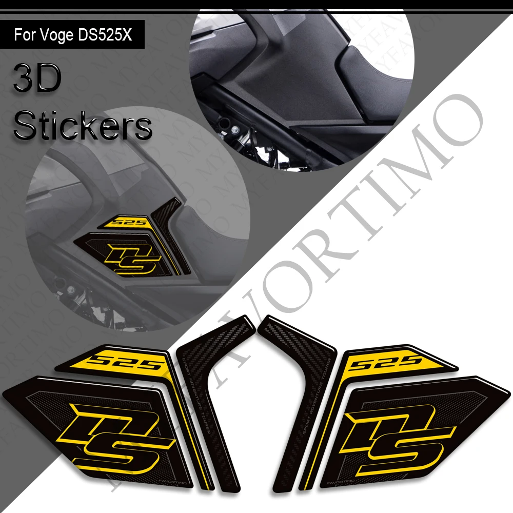 Per VOGE 525 DSX DS525X DS525 X DS 525X Avventura Resina Epossidica Moto Rilievo Del Carro Armato Del Carburante protezione adesivi 3D kit decorativo