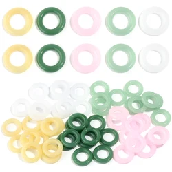 10pcs/lot High Quality Imitation Jade Lampwork Ring Colorful Glass Ring For Women Girls Jewelry Making DIY Ring Accessories