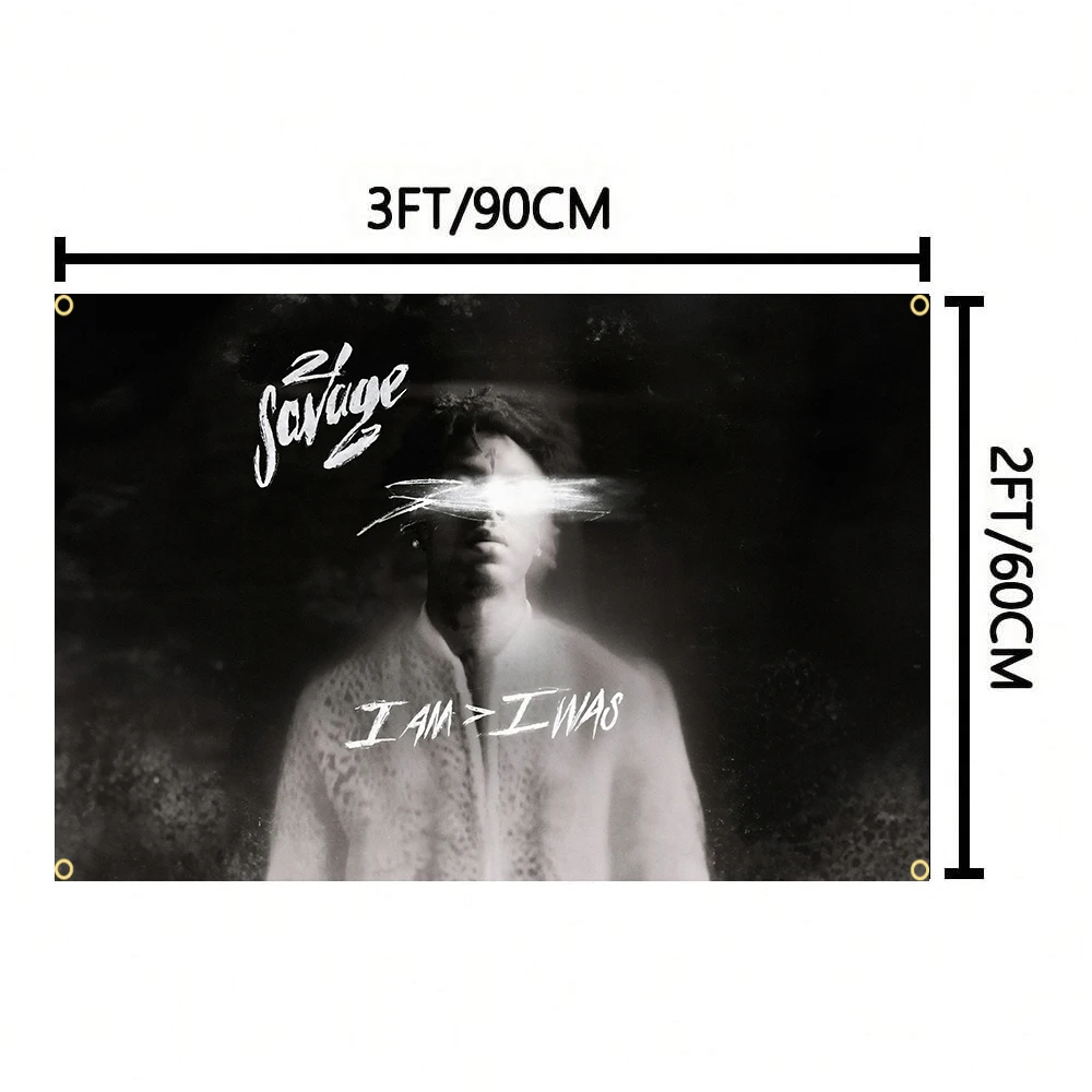 3x5ft 2x3ft الهيب هوب 21 العلم المتوحش أنا > كنت اختراق مزدوج الموسيقى الكلاسيكية ديكور غرفة نوم جدار معلق العلم ديكور الغرفة #3