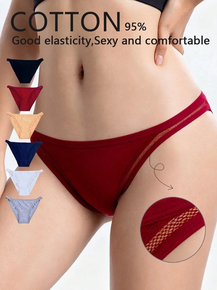 1Pc Baumwolle Höschen frauen Niedrigen Taille Slips Weibliche Unterwäsche Atmungsaktive Unterhose Komfort Höschen Sexy Dessous M-XL – Detail 2