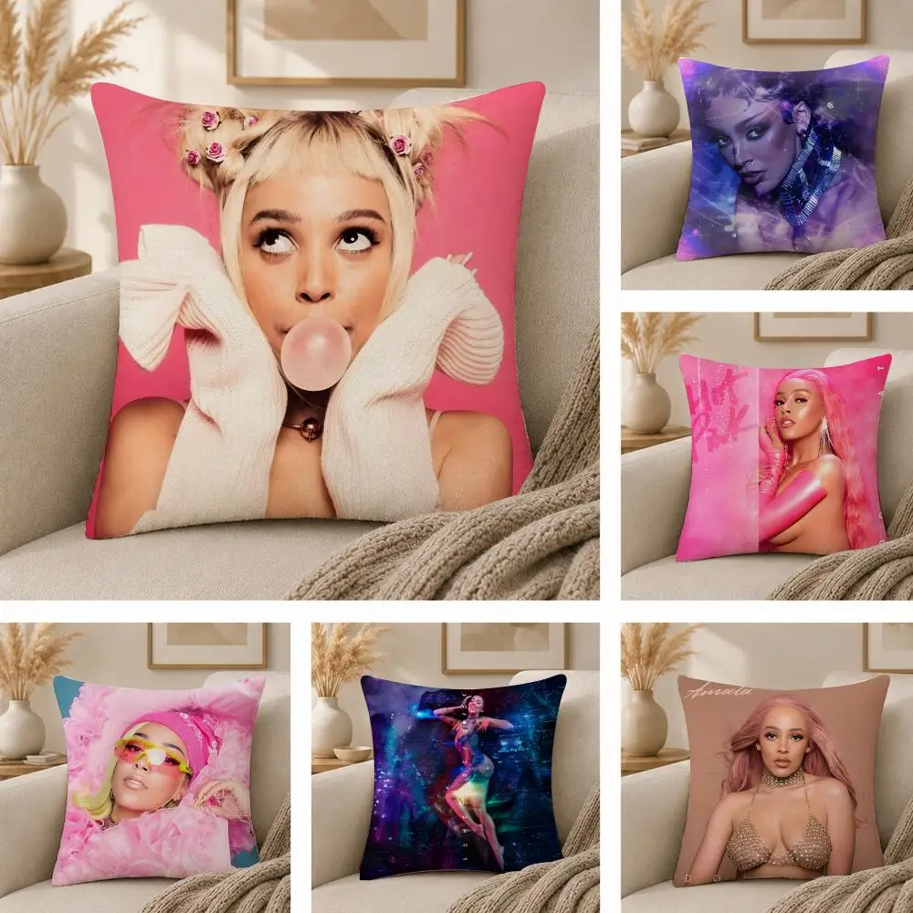 Ep Paint The Town Red D-doja C-cat Cushion Cover  Plush Fabric Soft Double Sided Print Sofa Cushion Cover Throw Pillow Covers