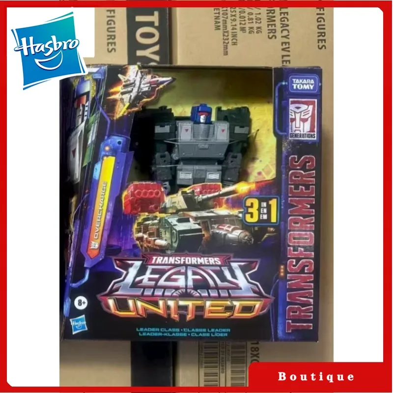 

In stock Hasbro Transformers toys Leader Class Overcharge Cybertron Action Figures Collectible