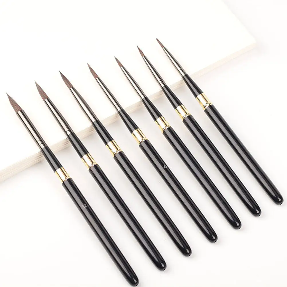7 pcs Set Painting Brush Watercolor Art Halloween Christmas New Year Art Brushes For Painting Oil Paint Brushes Line