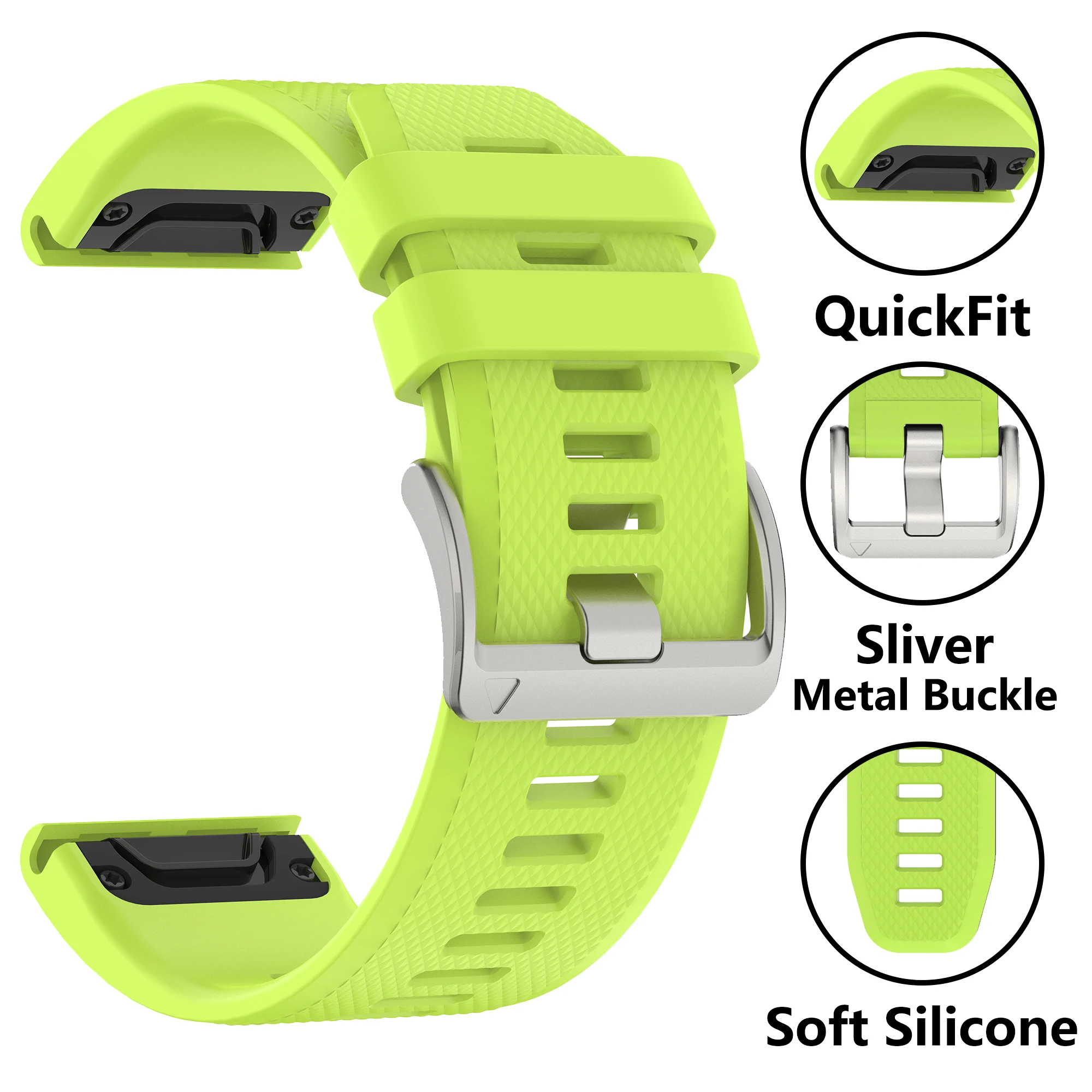 Silicone QuickFit 22 26mm Watch Strap For Garmin Fenix 5 5X Plus 6 6X Pro 7 7X SOLAR Fenix8 EPIX Gen2 47mm 51mm Enduro 3 Correa view 4