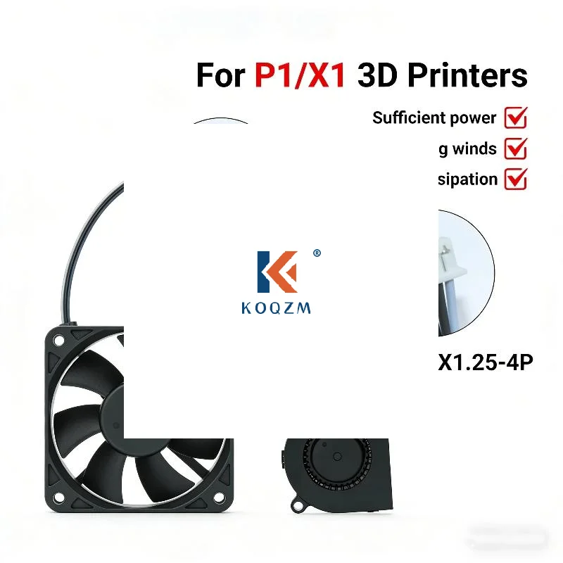 

1Pcs 5015 Blower Fan 2510 Mini Fan 5V 15000 Rpm/min With Cable 3d Printer Accessories X1 P1P P1S For Bamboo Lab