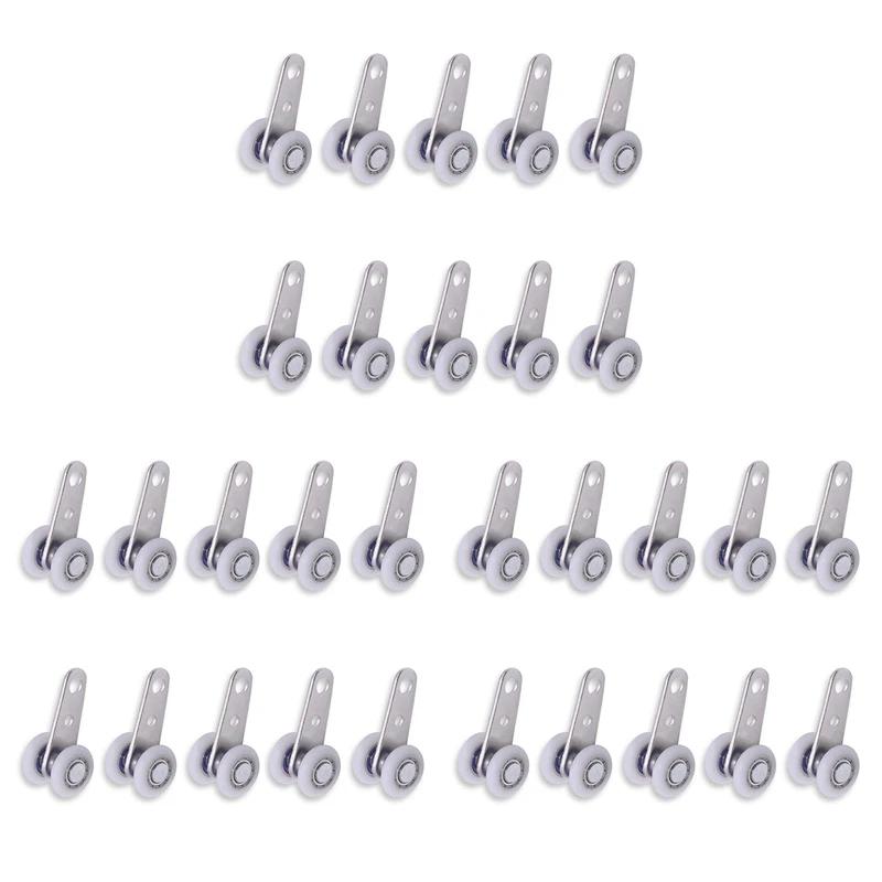 

ABRU-упаковка из 30 блоков металлических подшипниковых шкивов 45X19 мм с 2 пластиковыми колесами для раздвижных дверей шкафа