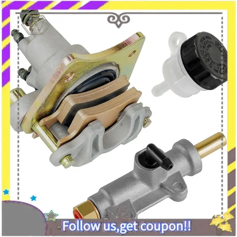 Pinza de freno ABXV-plateada con cilindro maestro/reserva para Polaris Sportsman 400 500 600 700 2003-2004