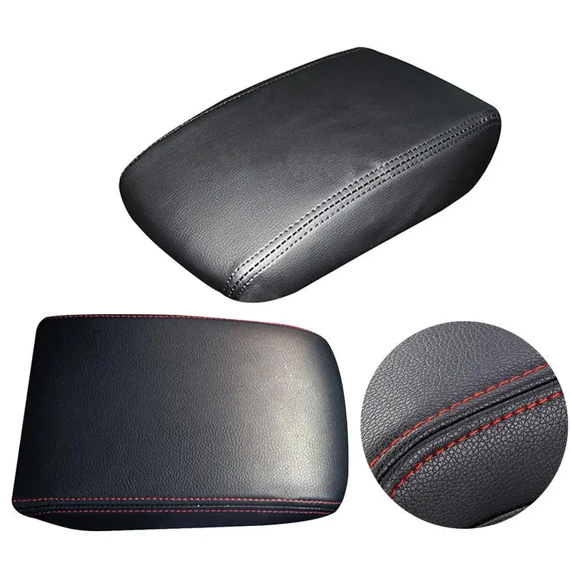 Black Protective Leather Car Armrest Box Protect Cover Car Central Armrest Box Cover Accessories For Golf 7 MK7 20132017