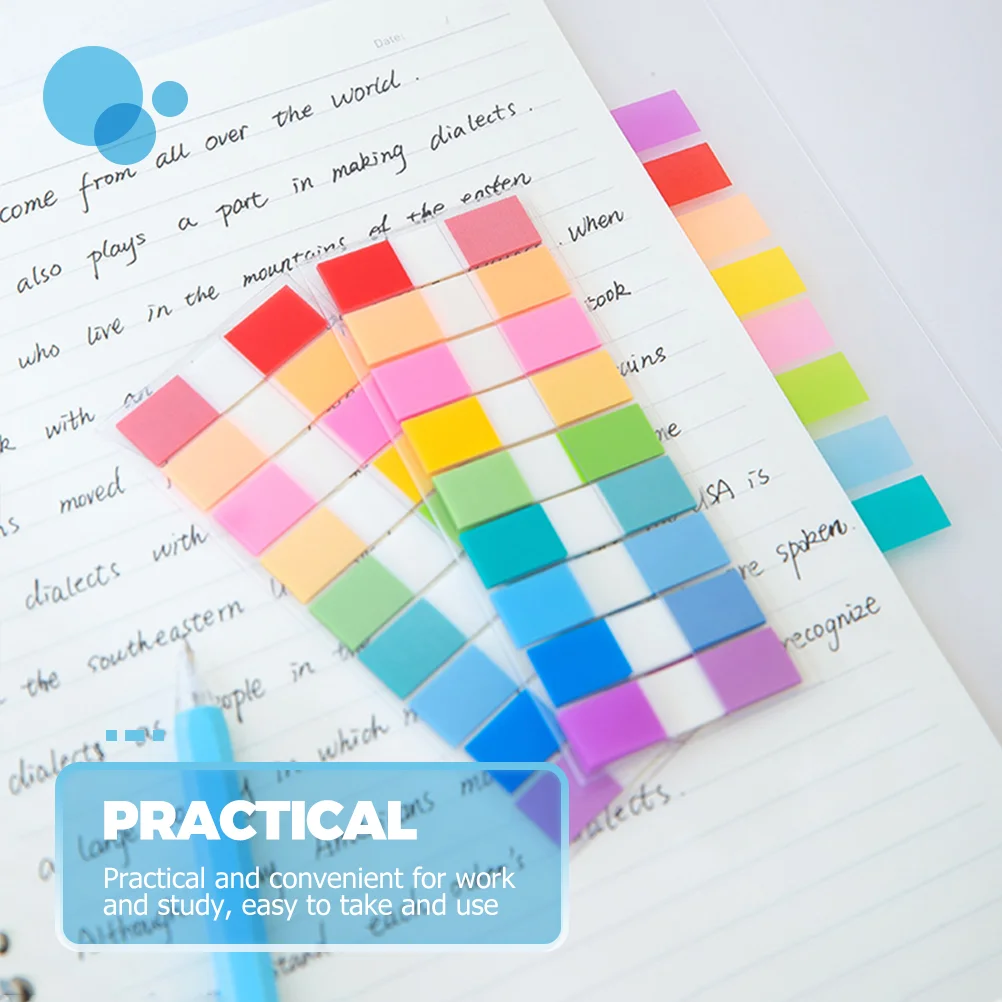 900 Pcs Index Sticker Bookmark Markers Transparent Tabs Page Stickers Colorful Binder Clips Mini Planner Supplies