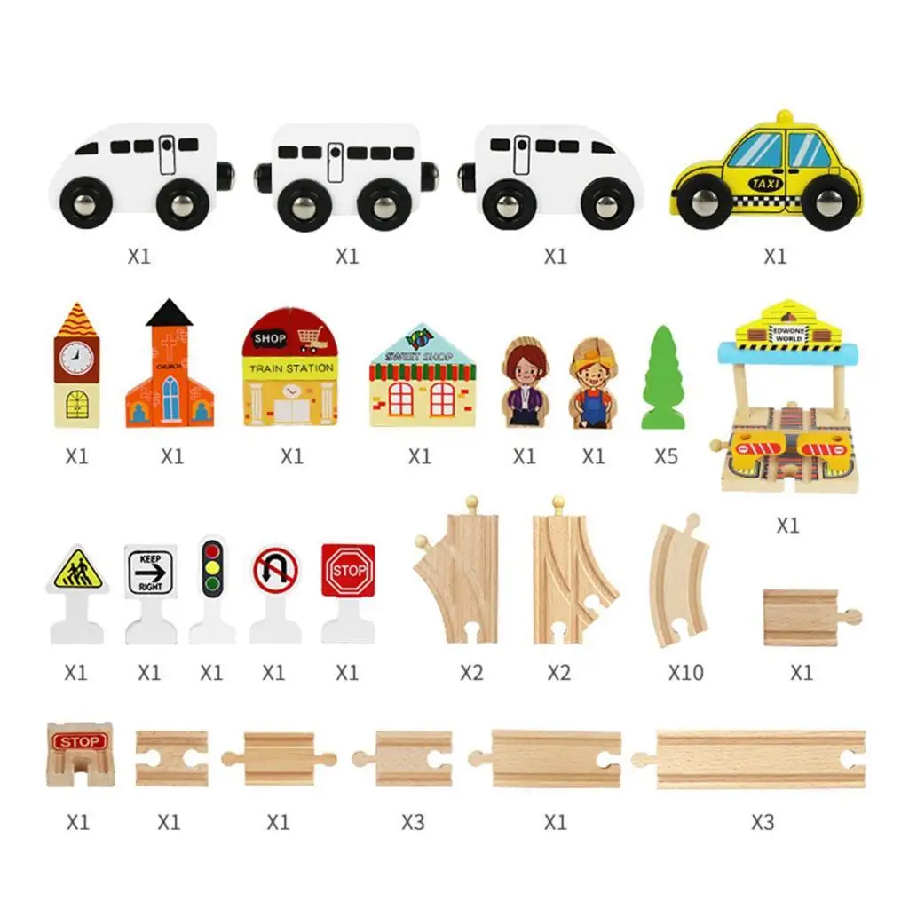

Train Tracks Set Development Preschool Learning Toy Kids Toys Toy Railway Kit for Preschool Party Supplies Gifts Family Game