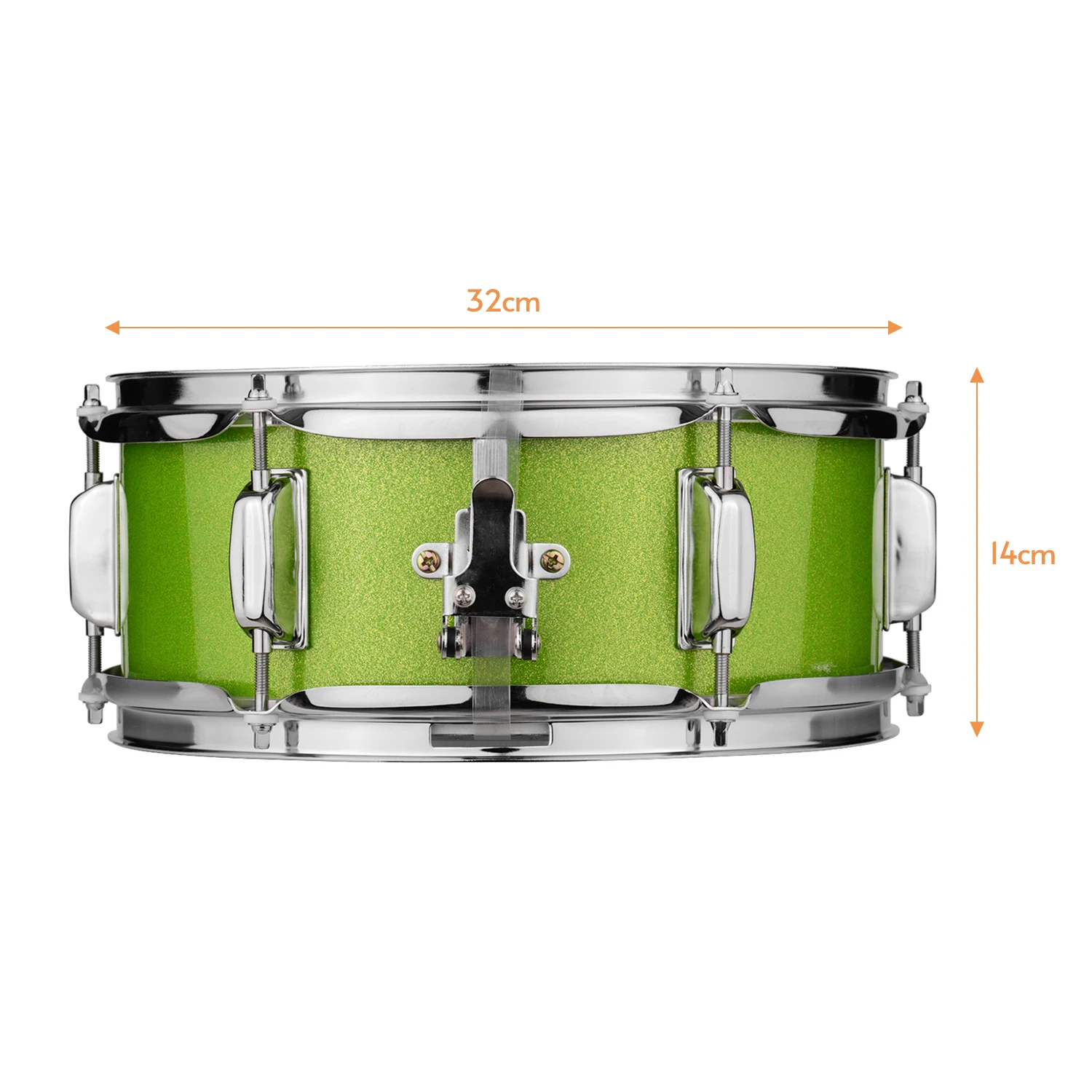 12 inch Portable Snare Drum with Drumsticks Shoulder Strap Drum Key for Student Band Snare Drum