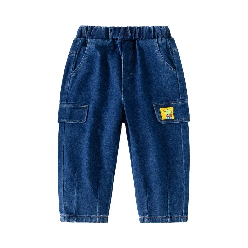 

New 2025 Boys Fashion Solid Jeans Long Trousers Pants Child Classic Denim Pants Baby Jeans Spring Autumn Clothing for 2-6 Years