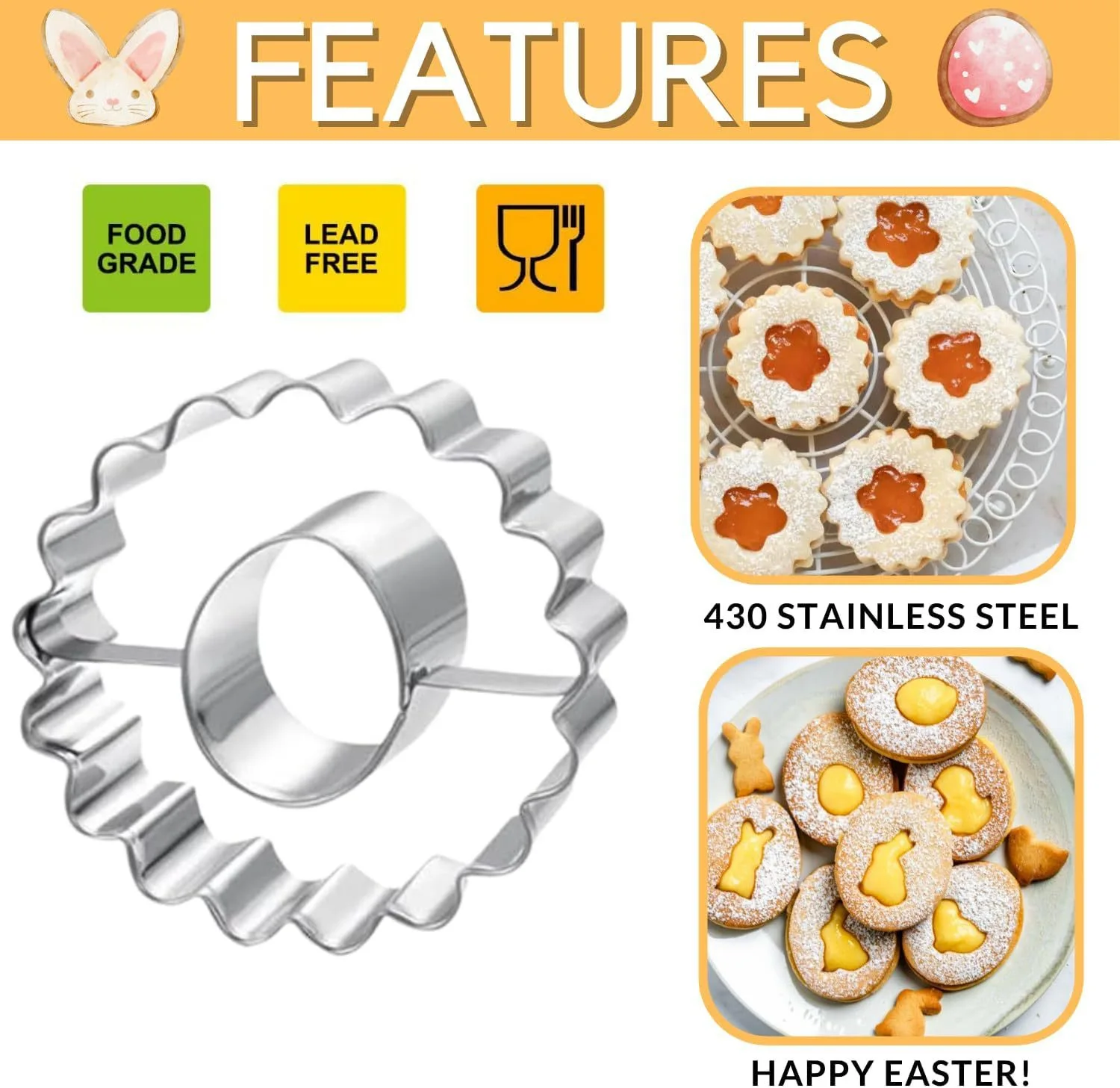 Metal Pastry Cookie Cutter Set Mini Flower Animals Shapes Cookies Linzer Biscuit Baking Molds DIY Cake Decoration Tools