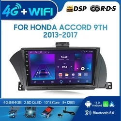 QSZN FOR Honda Accord 9TH 13-17 2.4 9inch 2din Android 12.0Car Radio Multimedia Video Player GPS Navigation 4G Carplay Head unit
