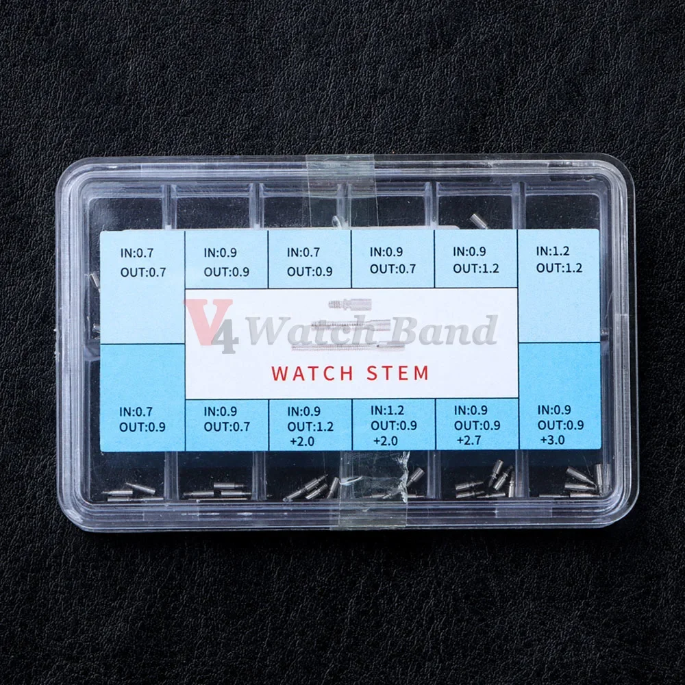 1 Box Watch Winding Stem Extender Stainless Steel Watch Stem Extender 0.7 to 0.9 Repair Part For Watchmaker Watch Accessories