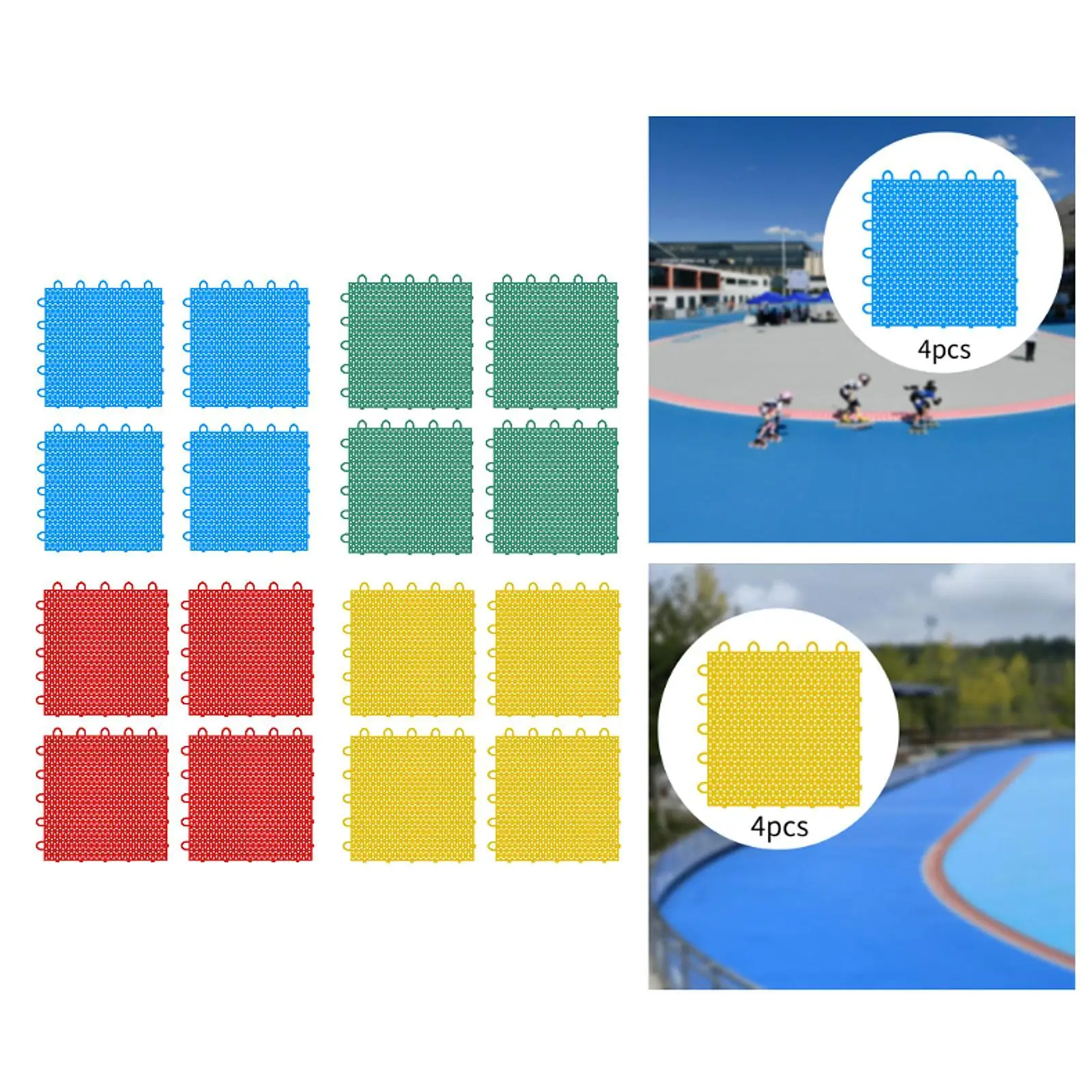 

4x Dryland Ice Tiles Hockey Floor Mat for Ice Hockey Training Equipment